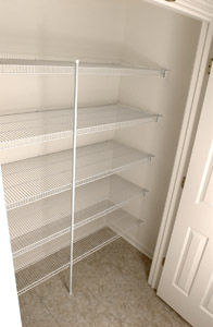 Pantry wire frame shelves for closet organization in Crown Point, IN